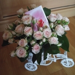 Велосипед с цветами или c мишкой Me to you